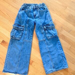 Girls baggy Cargo Jeans like new sz 12